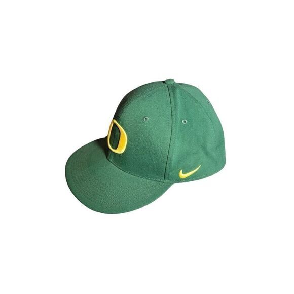 Oregon Ducks Hat Adult OSFM Green Yellow Nike DriFit Football Baseball Cap - Picture 2 of 5